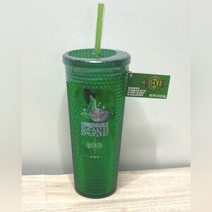 New Sealed Wicked Green Diamond Tumbler with Straw, Candy Sticks & Lollipops